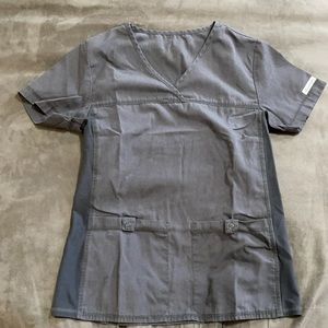 Gray scrub top